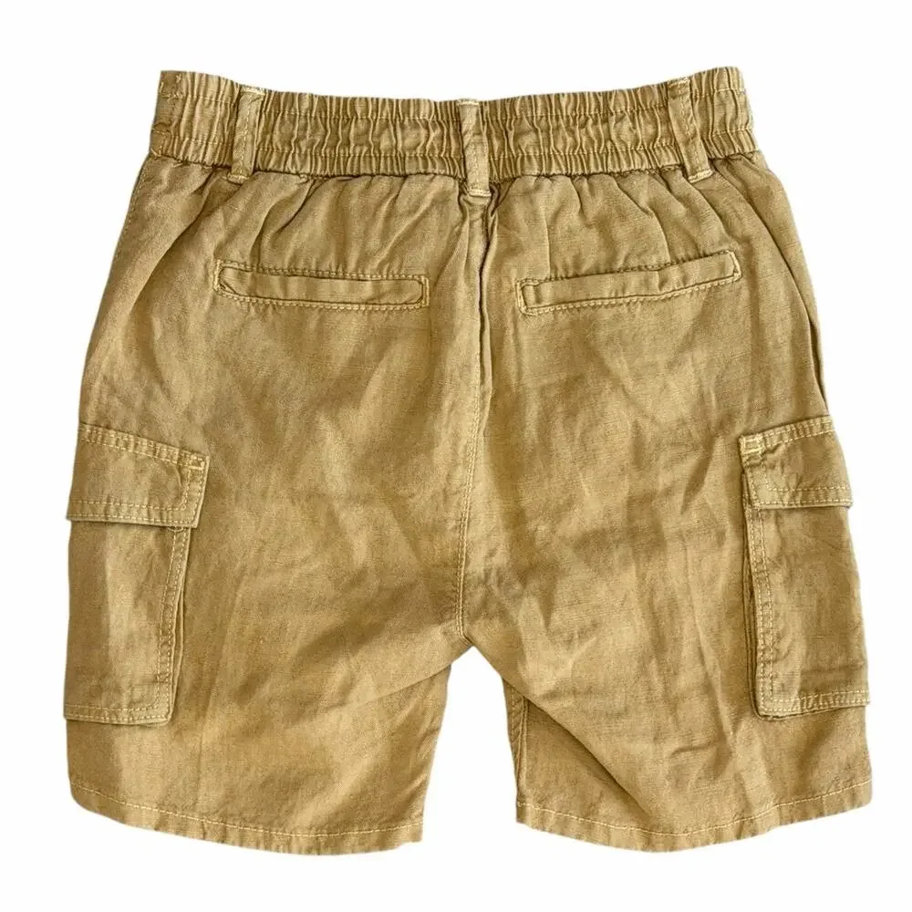 ZARA KIDS BOYS Linen Blend Cargo Shorts Size 3-4y NWT